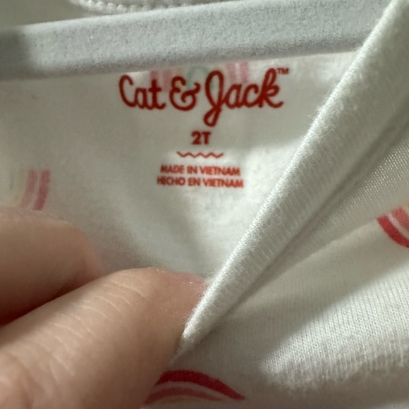 Cat & Jack White Tee with Rainbow Print - Picture 4 of 6